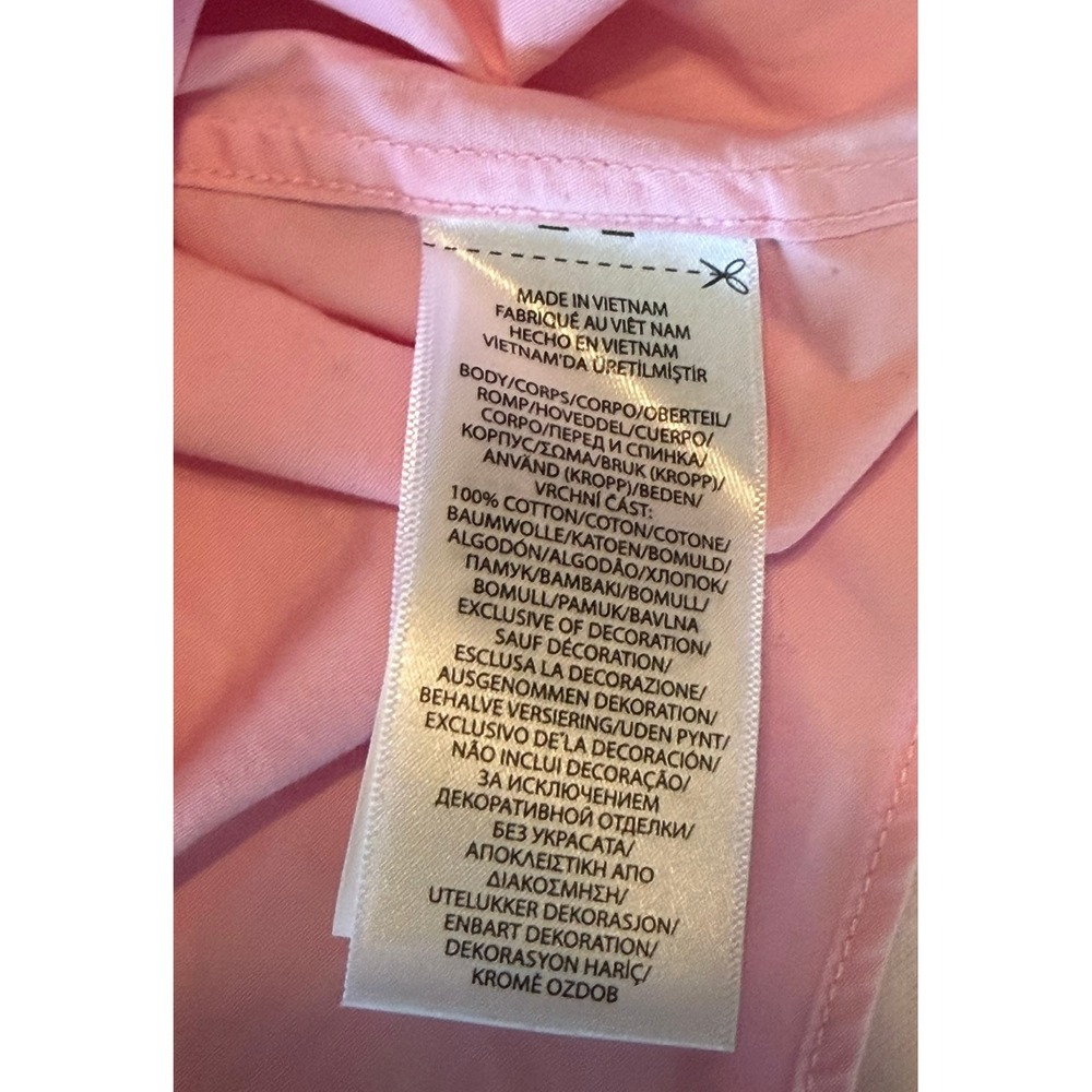 Ralph Lauren Kids Pink Short Sleeve Button Down Shirt Cotton Pony Logo L 14-16 - Picture 6 of 6